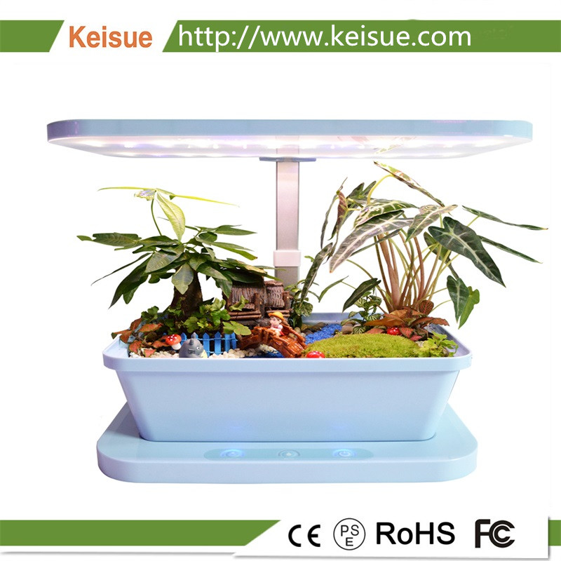 琪樹家用水培系統  藍色 KES3.0, 集水培、土培于一體的智能種菜機